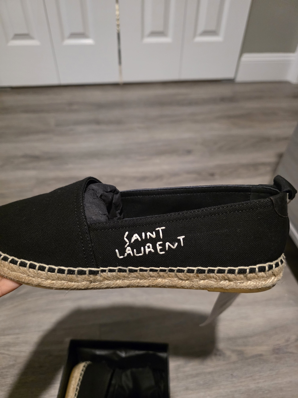 Saint Laurent Black Canvas Espadrilles
